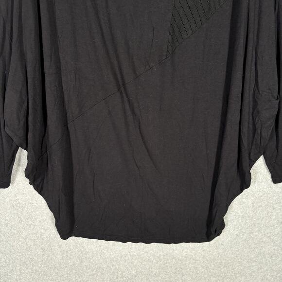 NY 77 Design Top Large Tunic Asymmetric Stretch Flowy Lagenlook Lagom Artsy Boho - Picture 3 of 9
